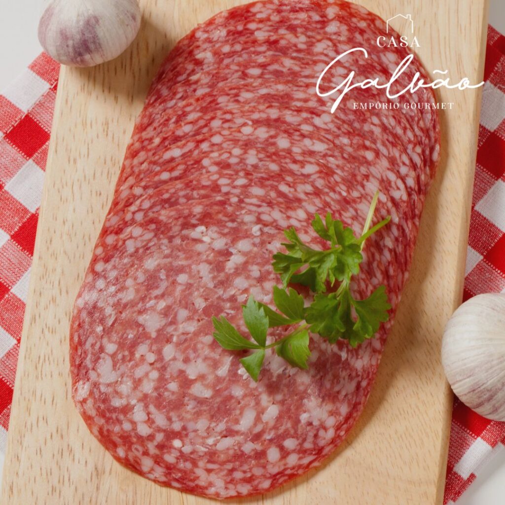 Salame Espanhol tipo Hamburguês Fatiado, 80g Casa Galvão